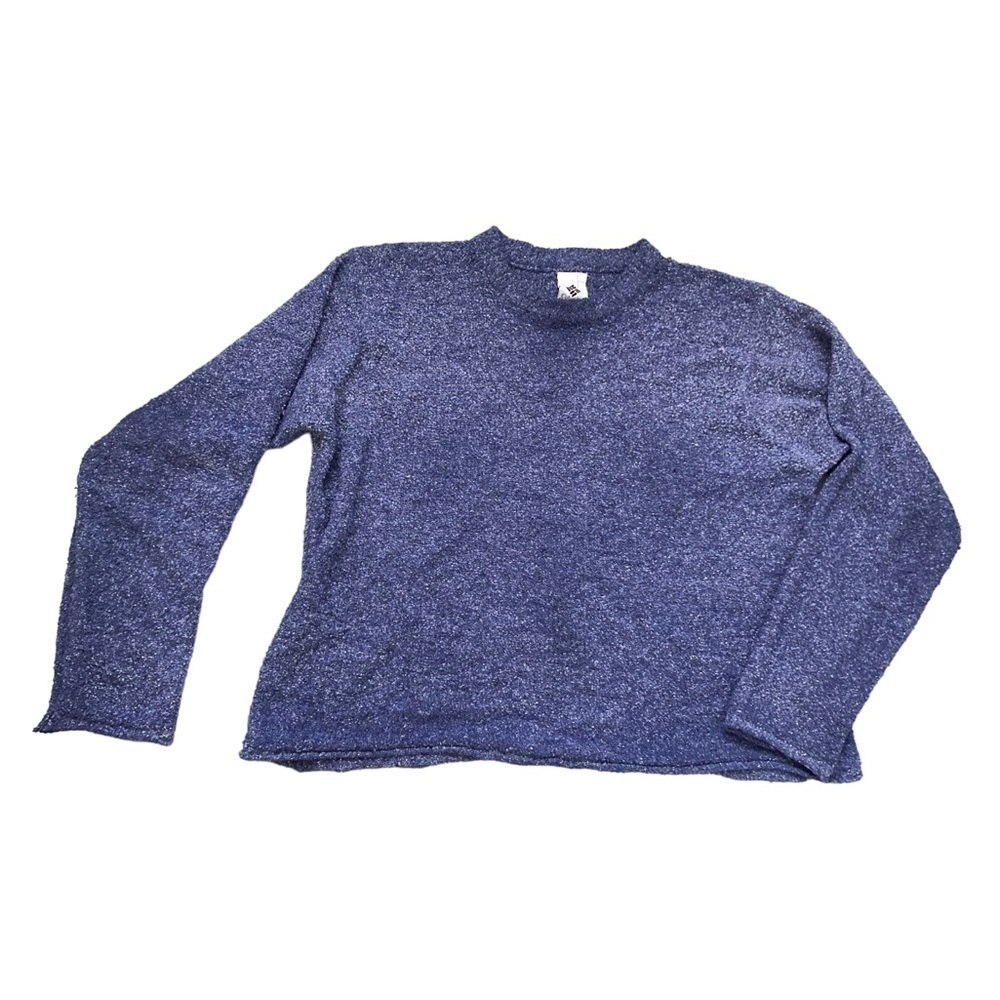 𝅺VINTAGE Columbia brushed terry cloth knit crewneck sweater